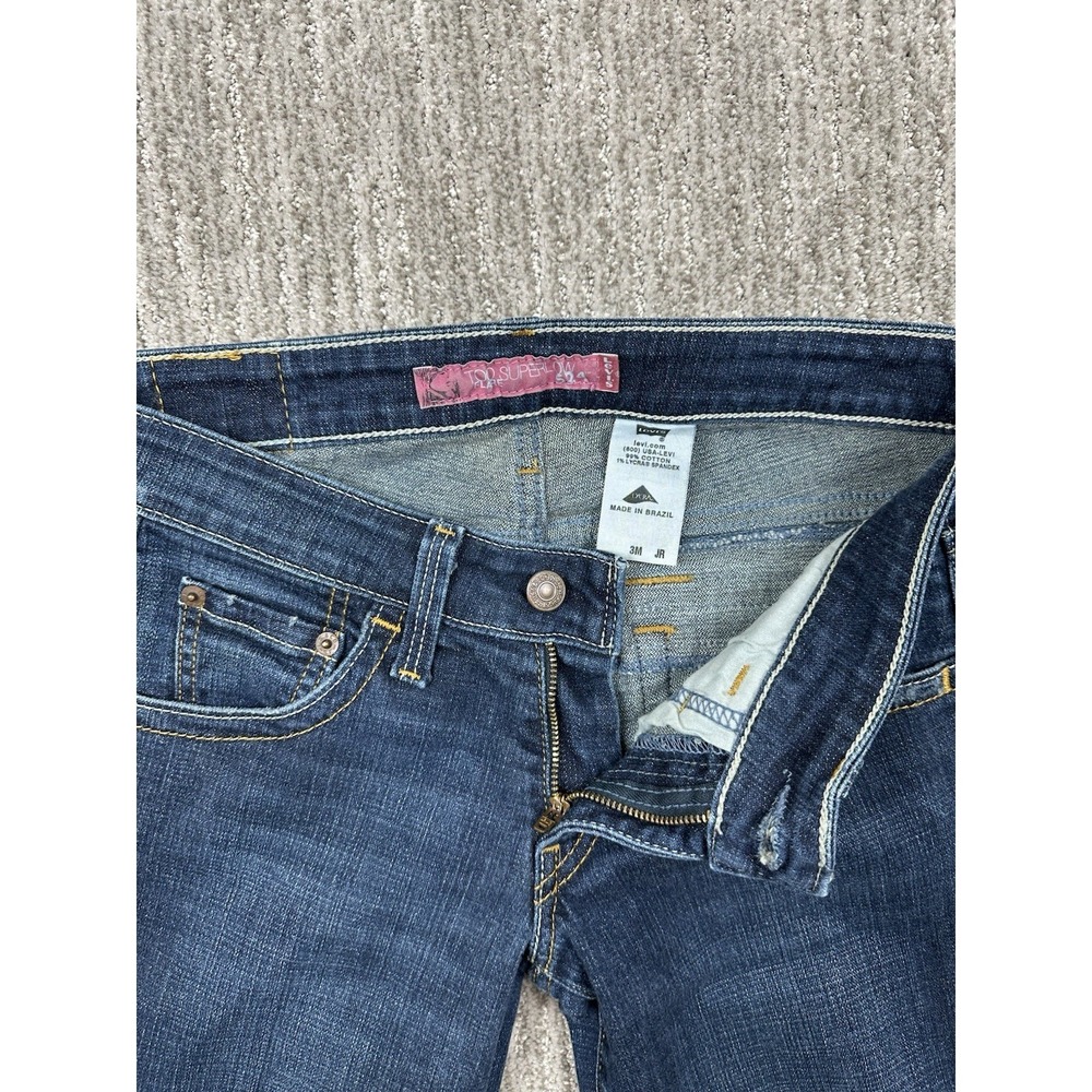 Levi's 524 Women's Too Superlow Flare Blue Jeans - Size 3 Medium (29x31.5) - Picture 4 of 11
